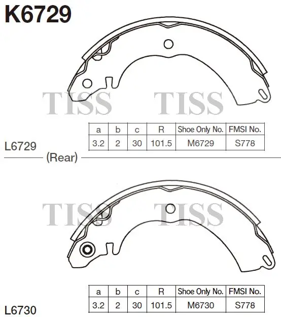 KASHIYAMA K6729 BRAKE SHOE