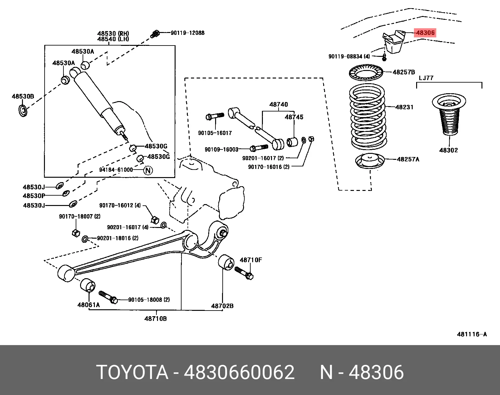 TOYOTA 48306-60062 48306-60062