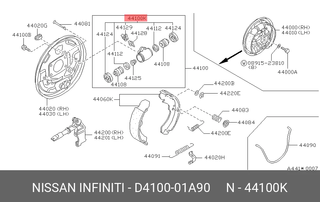 NISSAN D4100-01A90 WHEEL CYLINDER KIT