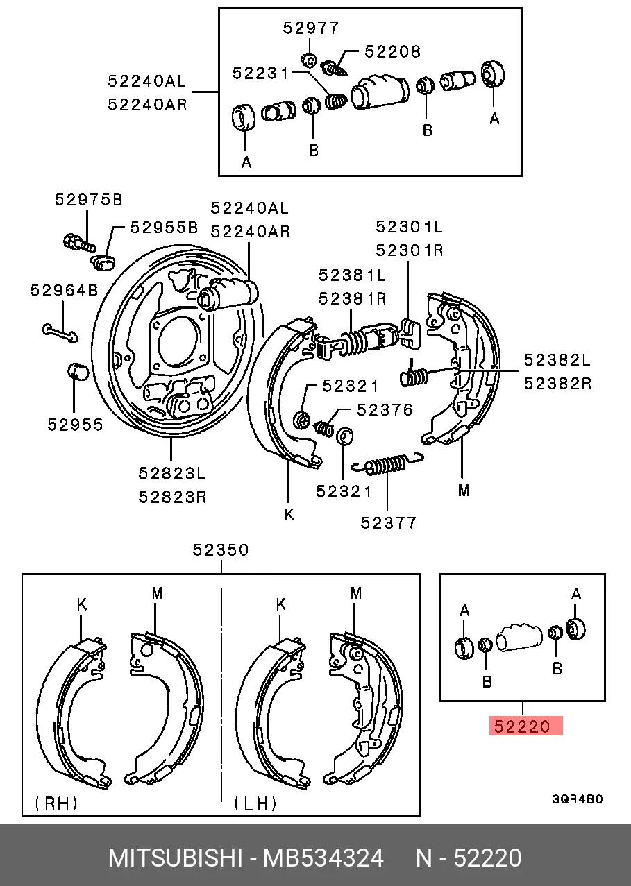 MITSUBISHI MB534324 WHEEL CYLINDER KIT