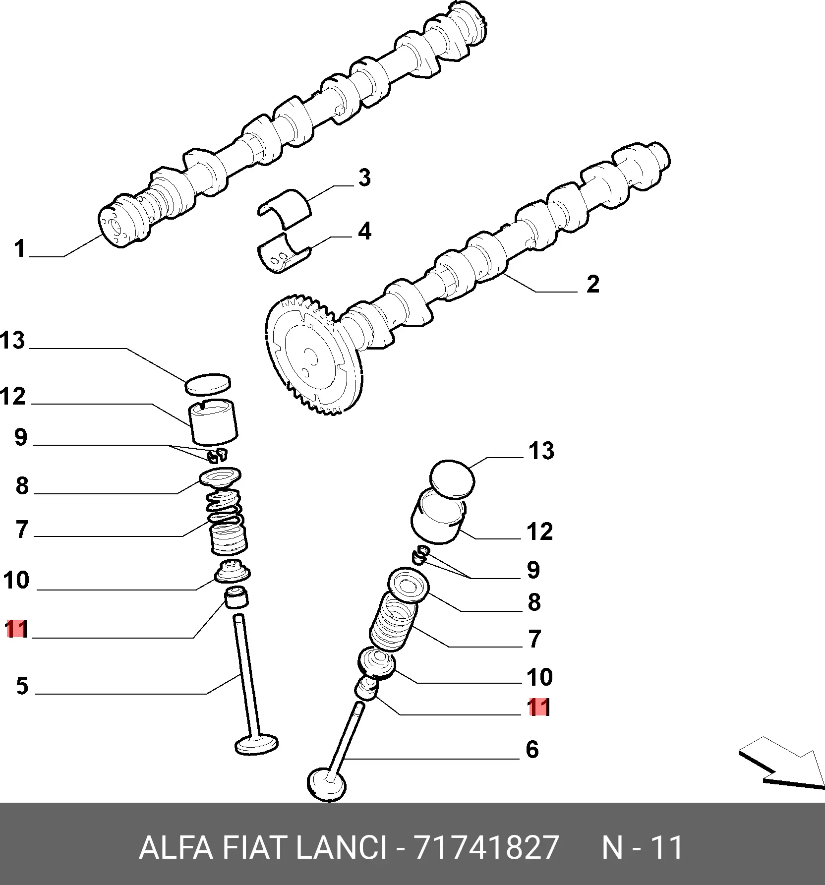 FIAT 71741827 VALVE STEM OIL SEAL