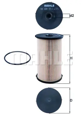 MAHLE/KNECHT KX 220D FUEL FILTER (ELEMENT)