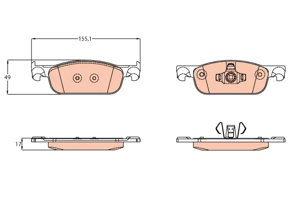 TRW GDB2157 BRAKE PADS