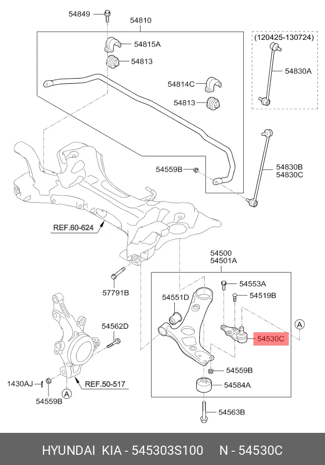 KIA 54530-3S100 BALL JOINT
