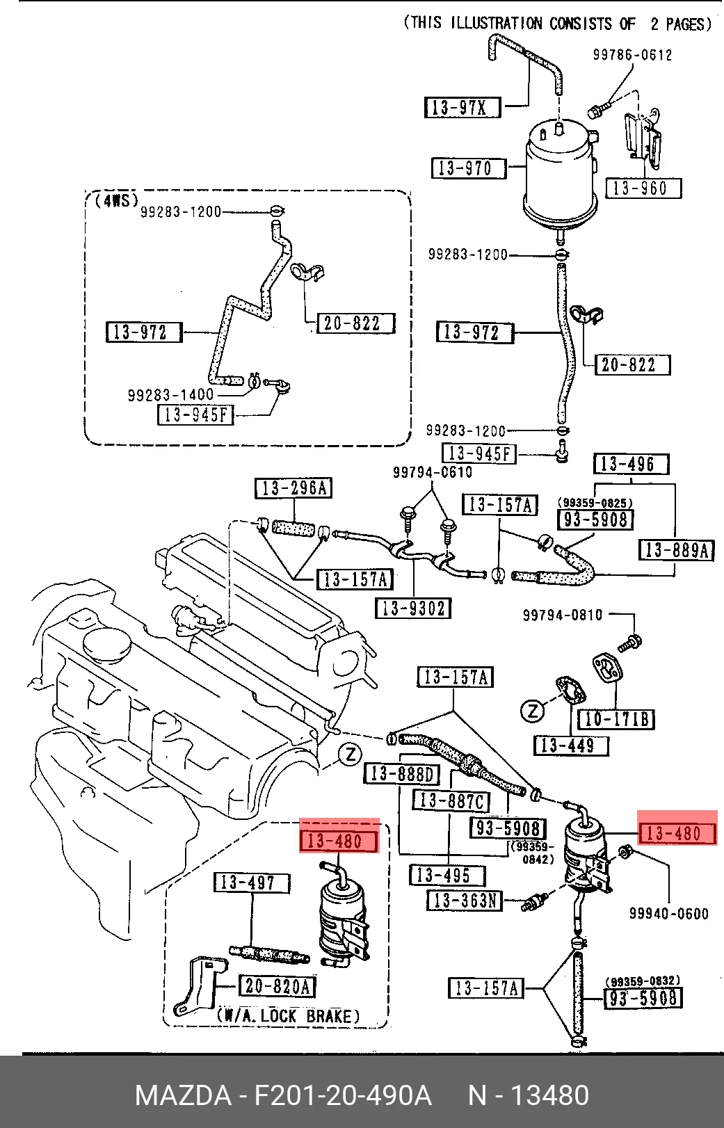 MAZDA F201-20-490A PETROL FILTER (INJECTOR & CARBURETOR)