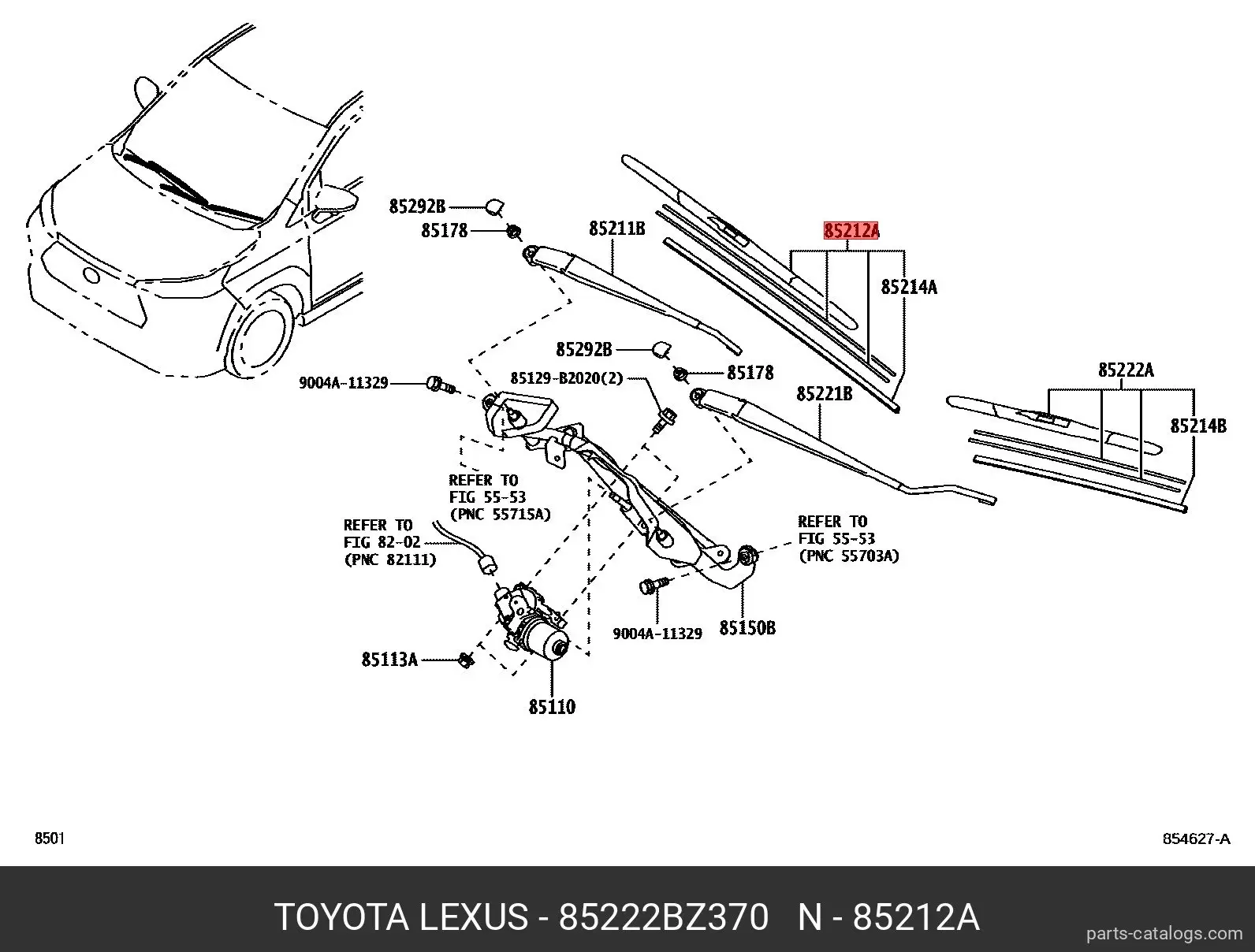 TOYOTA 85222BZ370 CONVENTIONAL WIPER