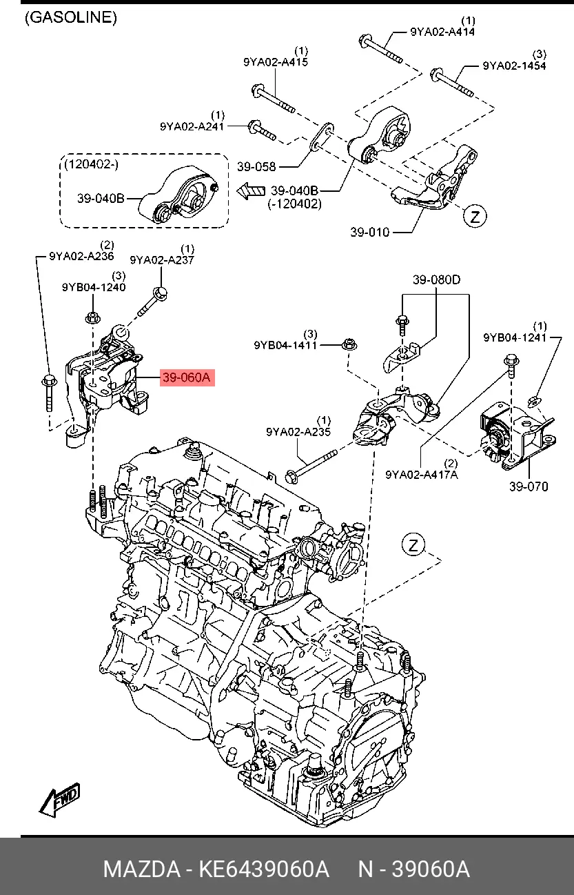 MAZDA KE64-39-060A KE64-39-060, KE64-39-060A