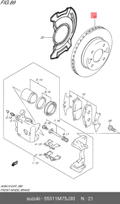 SUZUKI 55311-M75J30 55311-52R50, 55311-M69P10