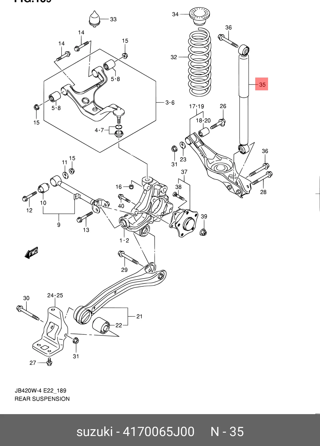 SUZUKI 41700-65J00 41700-65J00, 41700-65J10