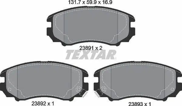 TEXTAR 2389101 BRAKE PADS