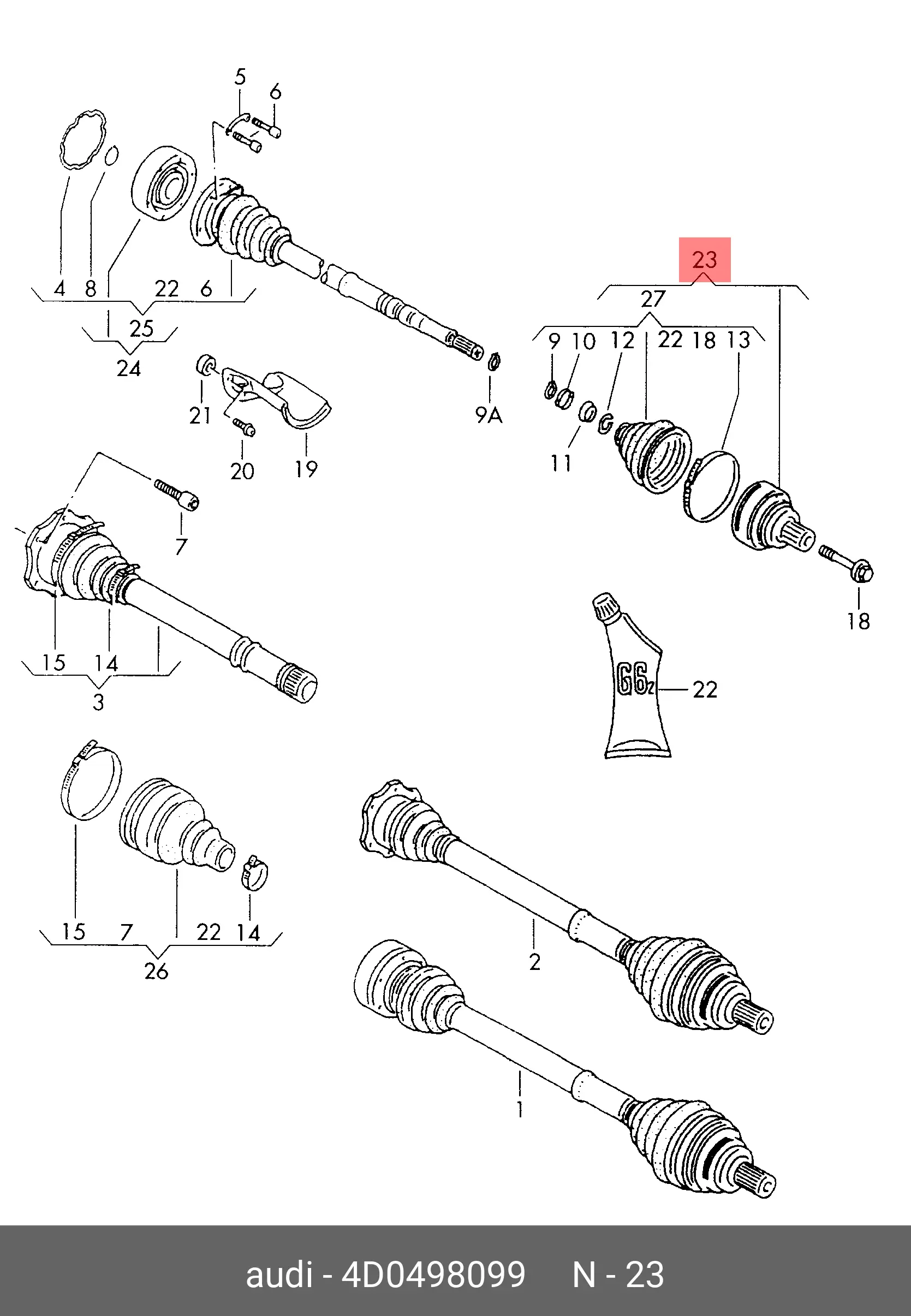 VAG 4D0 498 099 CV-JOINT