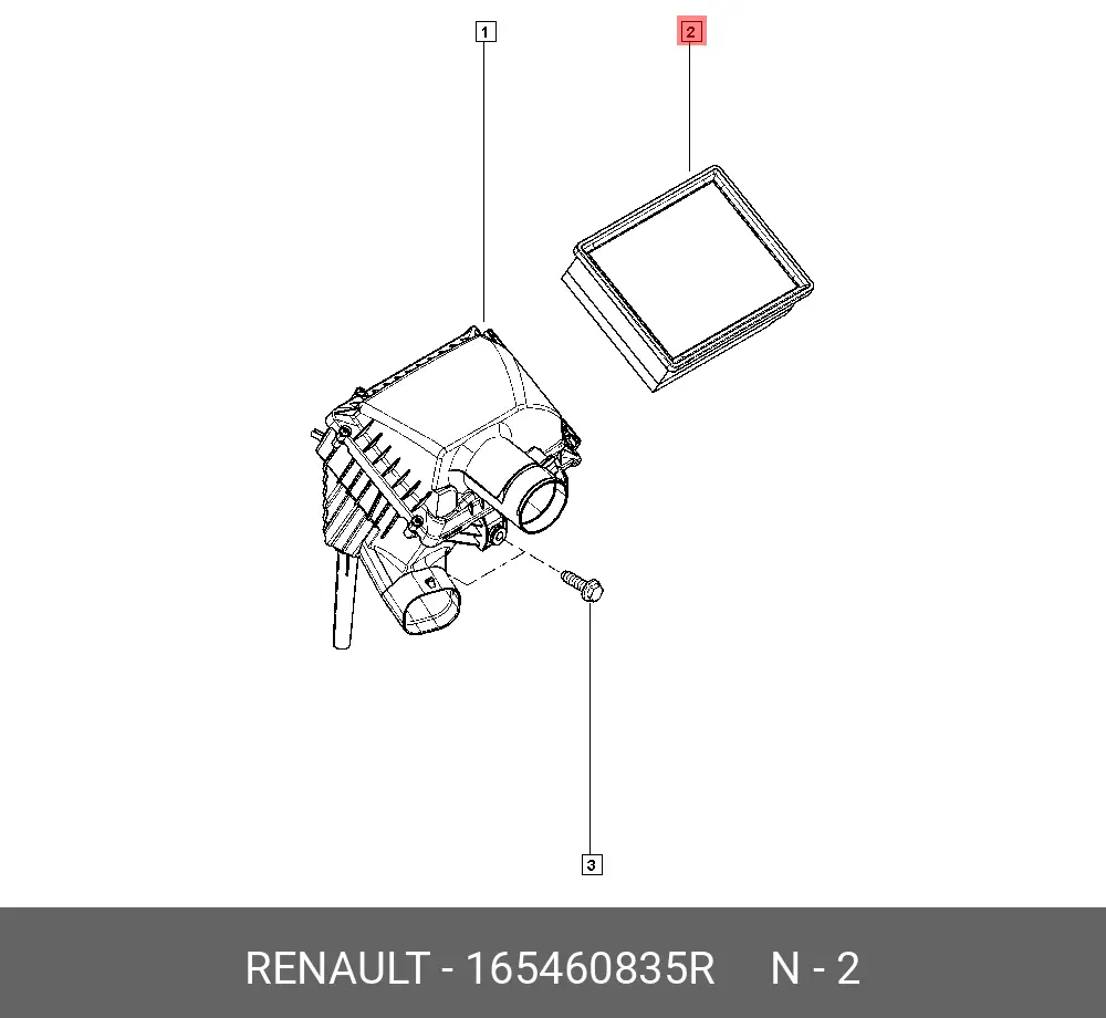 RENAULT 16 54 608 35R AIR FILTER
