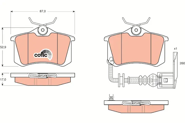 TRW GDB1475 BRAKE PADS