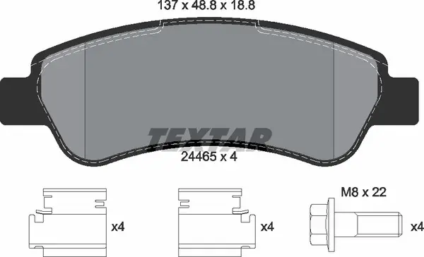 TEXTAR 2446501 BRAKE PADS