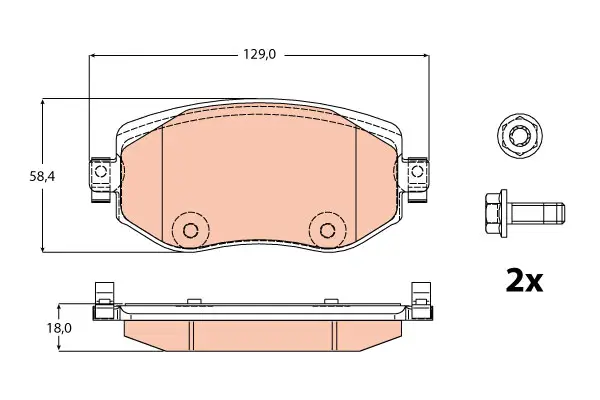 TRW GDB2175 BRAKE PADS