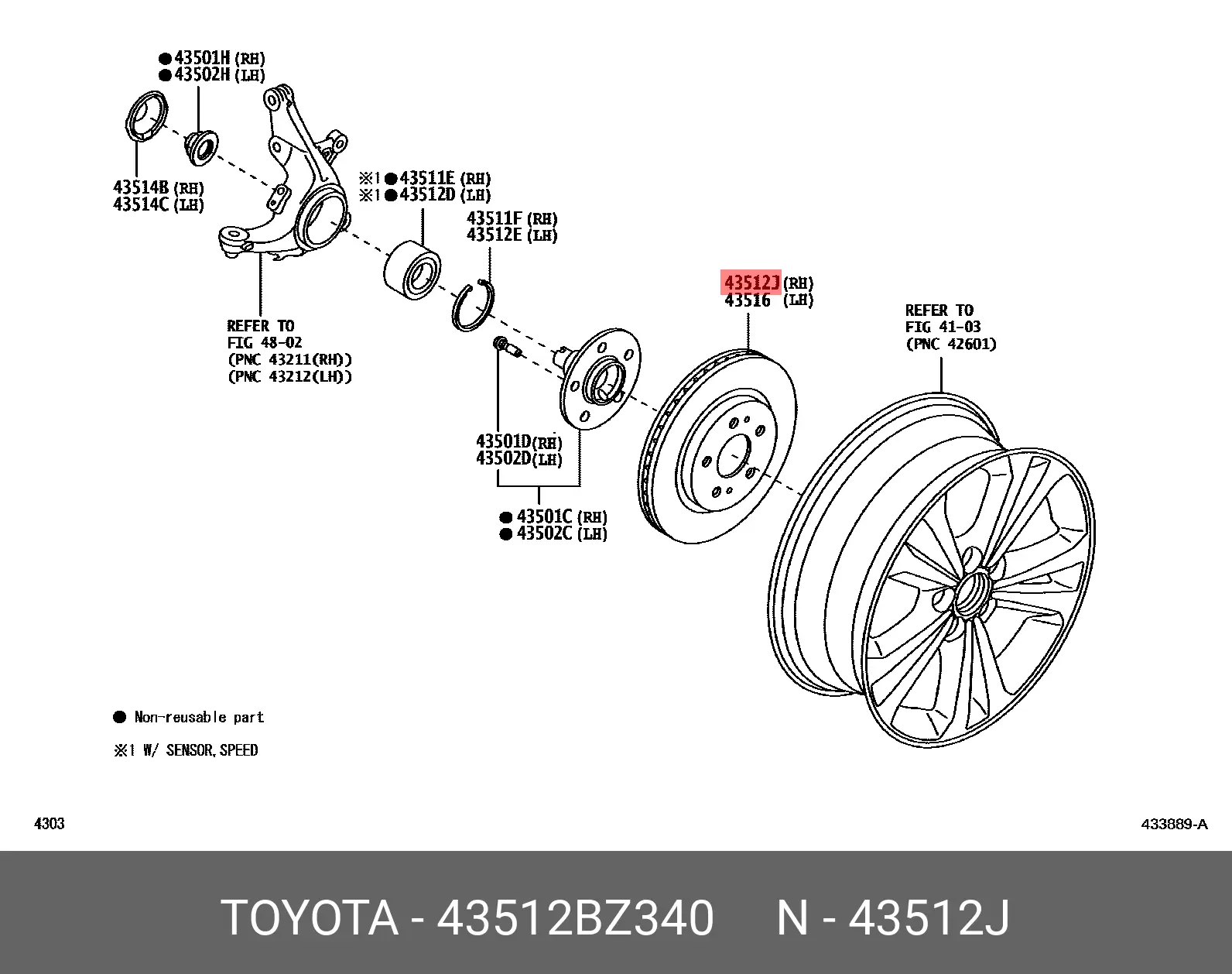TOYOTA 43512-BZ340 43512-BZ340