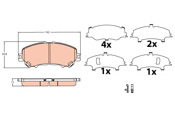 TRW GDB3622 BRAKE PADS