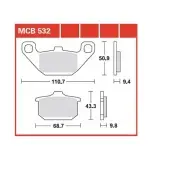 LUCAS MCB532 MOTORCYCLE BRAKE PADS