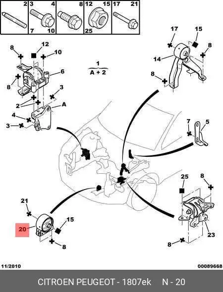 CITROEN 1807.EK INSULATOR ENGINE MOUNTING