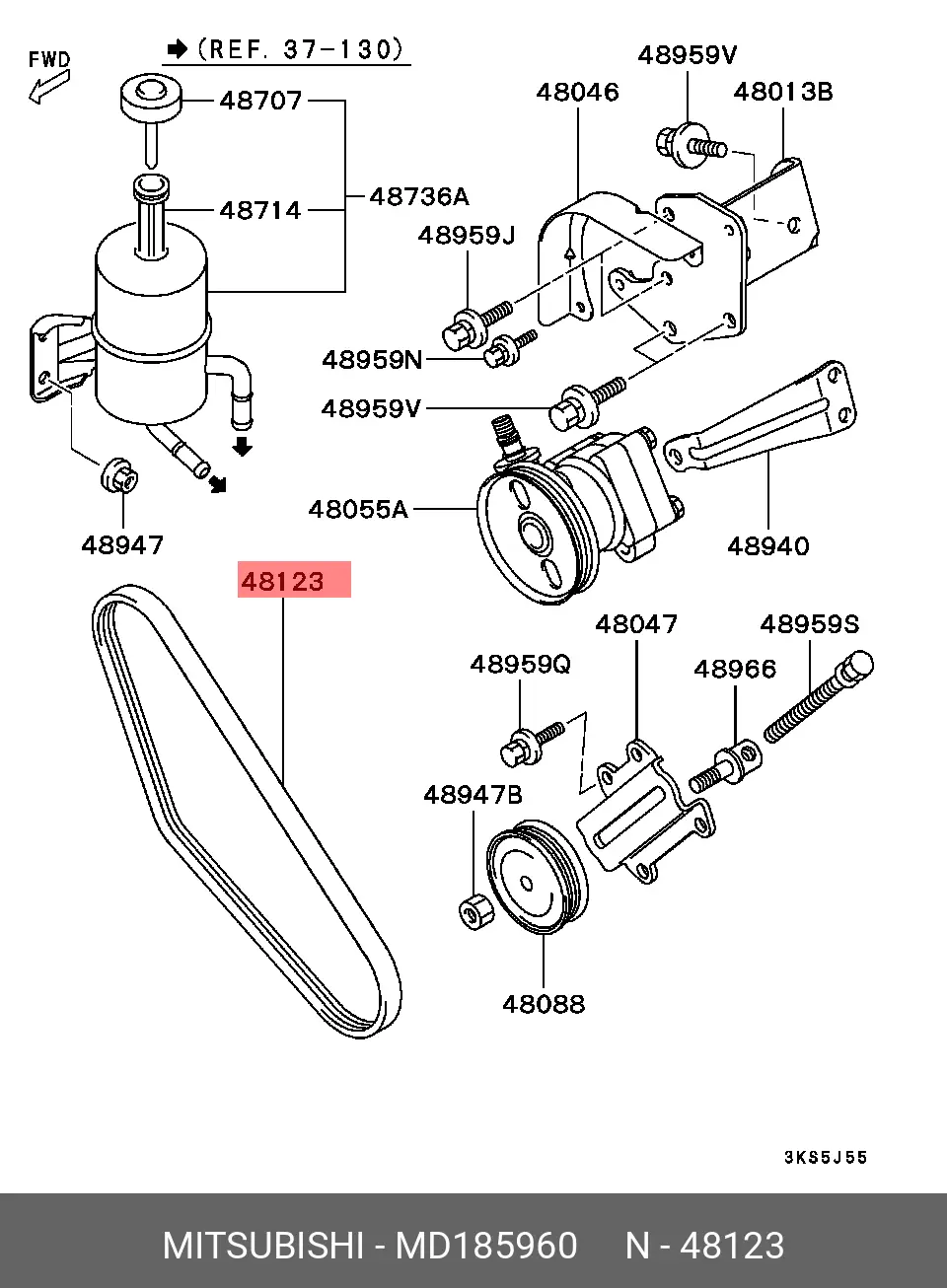 MITSUBISHI MD185960 V-BELT