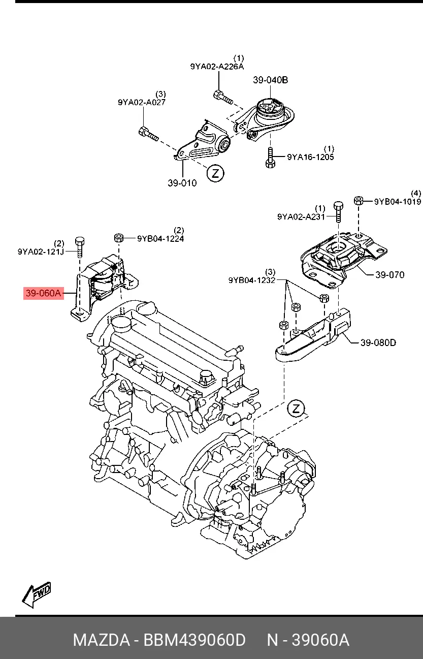 MAZDA BBM4-39-060D BBM4-39-060, BBM4-39-060A