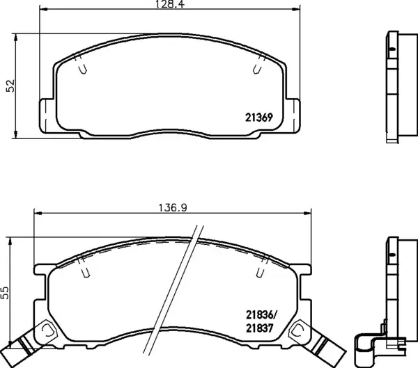 MINTEX MDB1545 BRAKE PADS