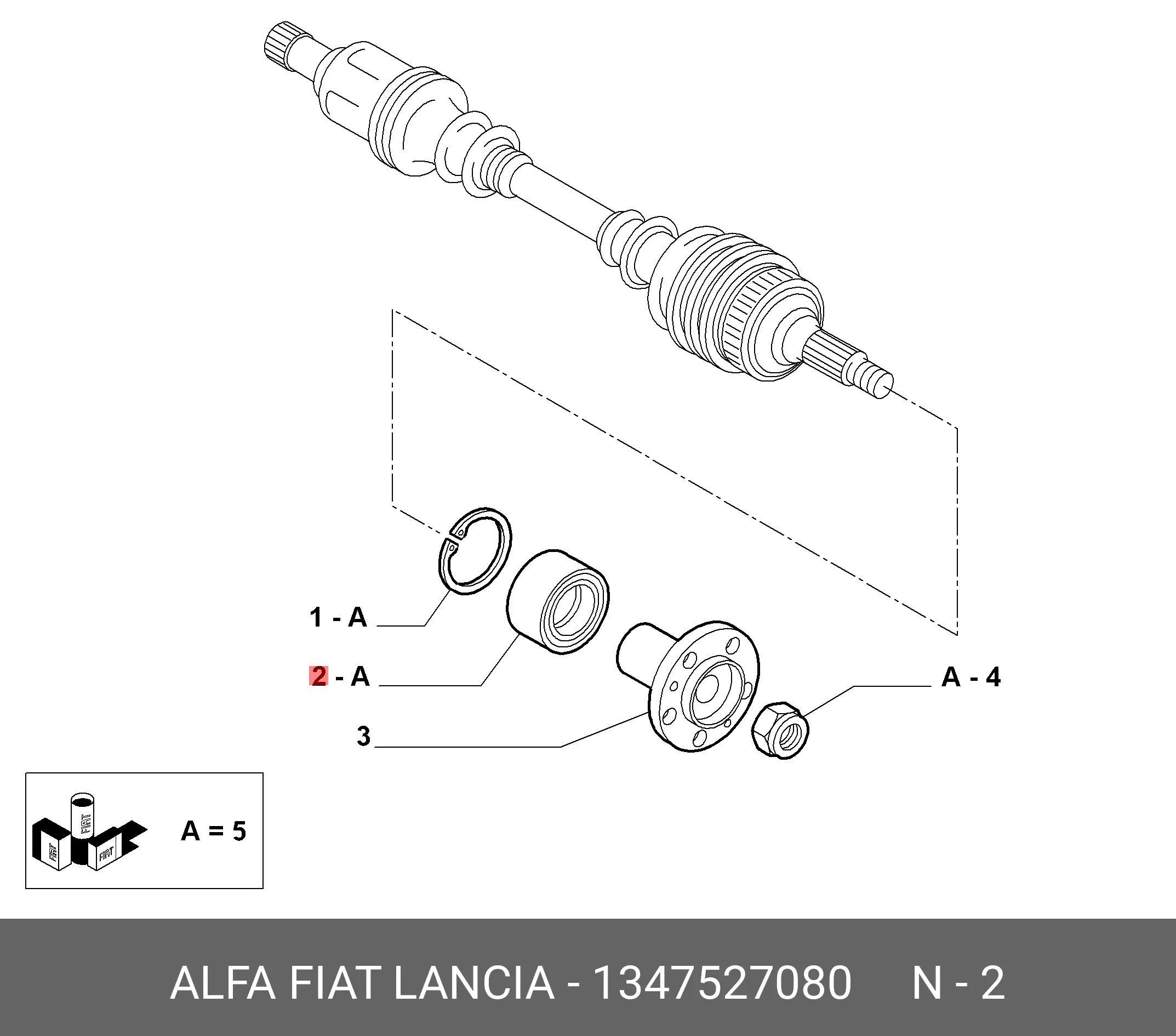 FIAT 1347527080 WHEEL BEARING/SEAL KIT