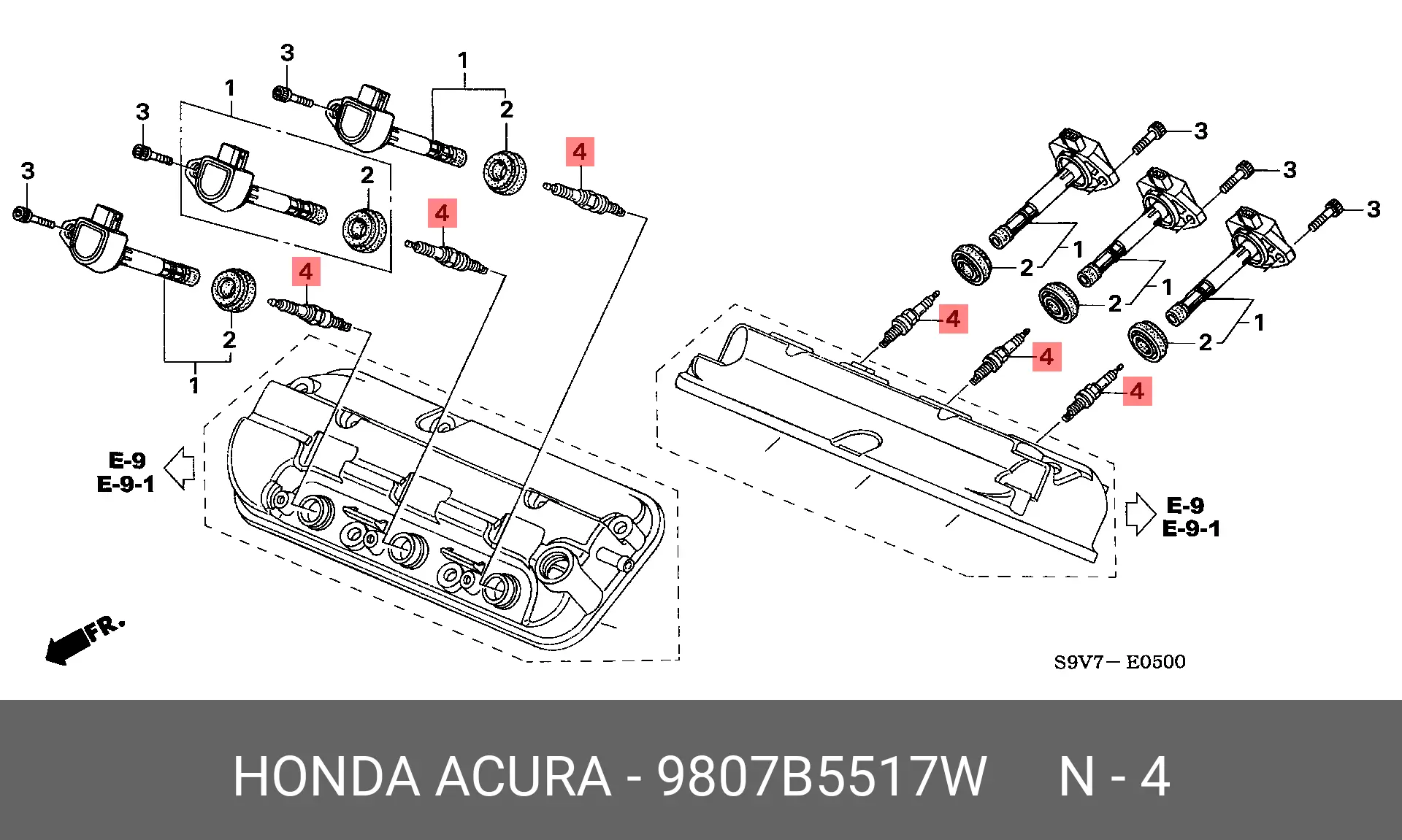 HONDA 9807B-5517W SPARK PLUG