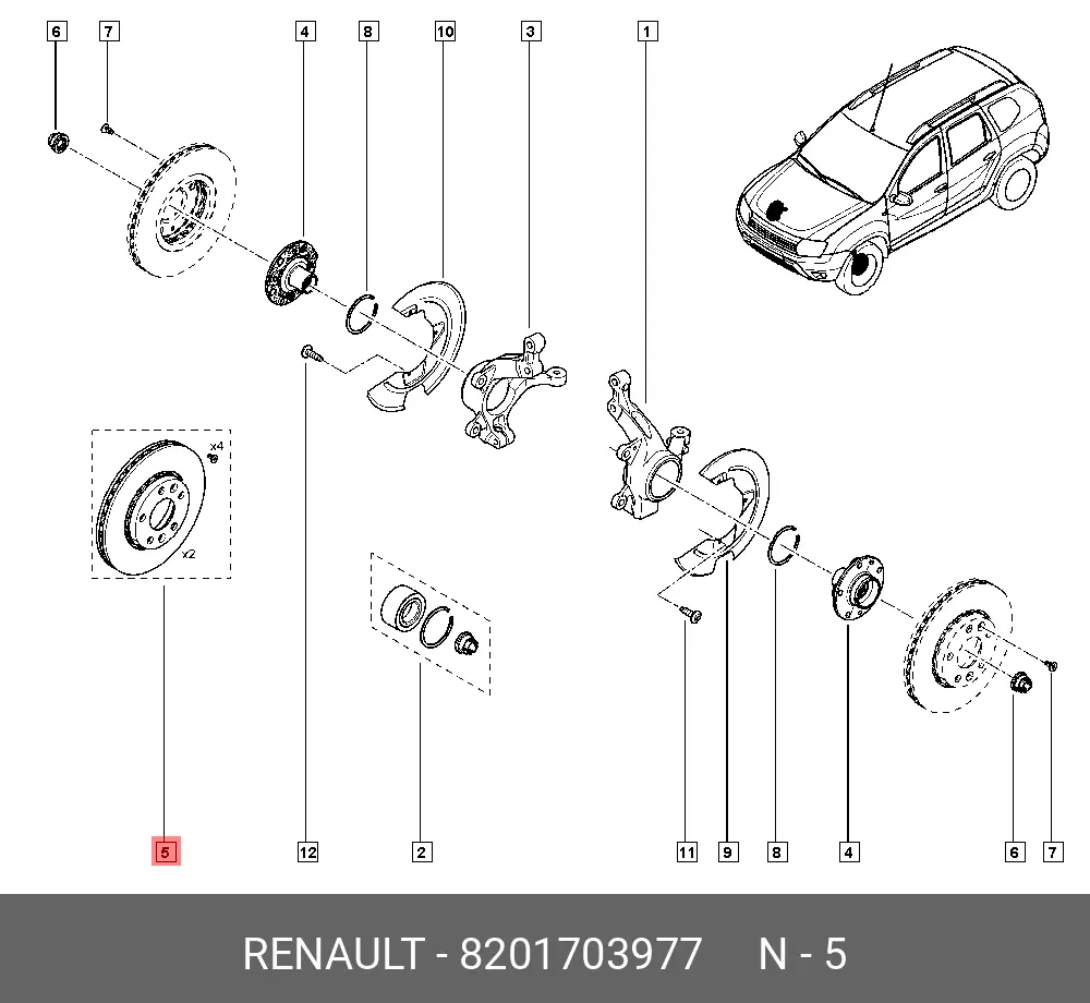 RENAULT 82 01 703 977 ROTOR DISC
