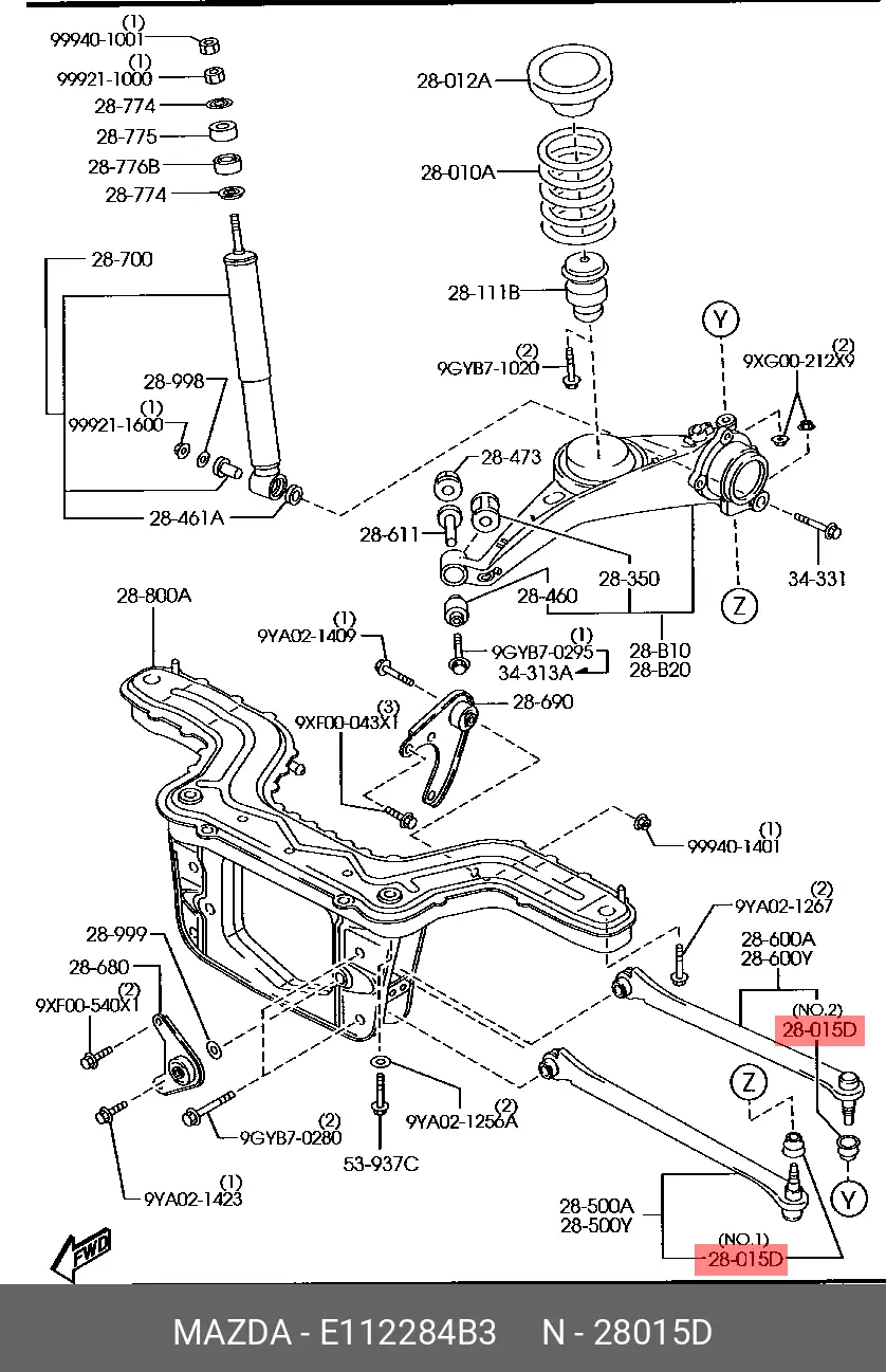 MAZDA E112-284-B3 BALL JOINT BOOT
