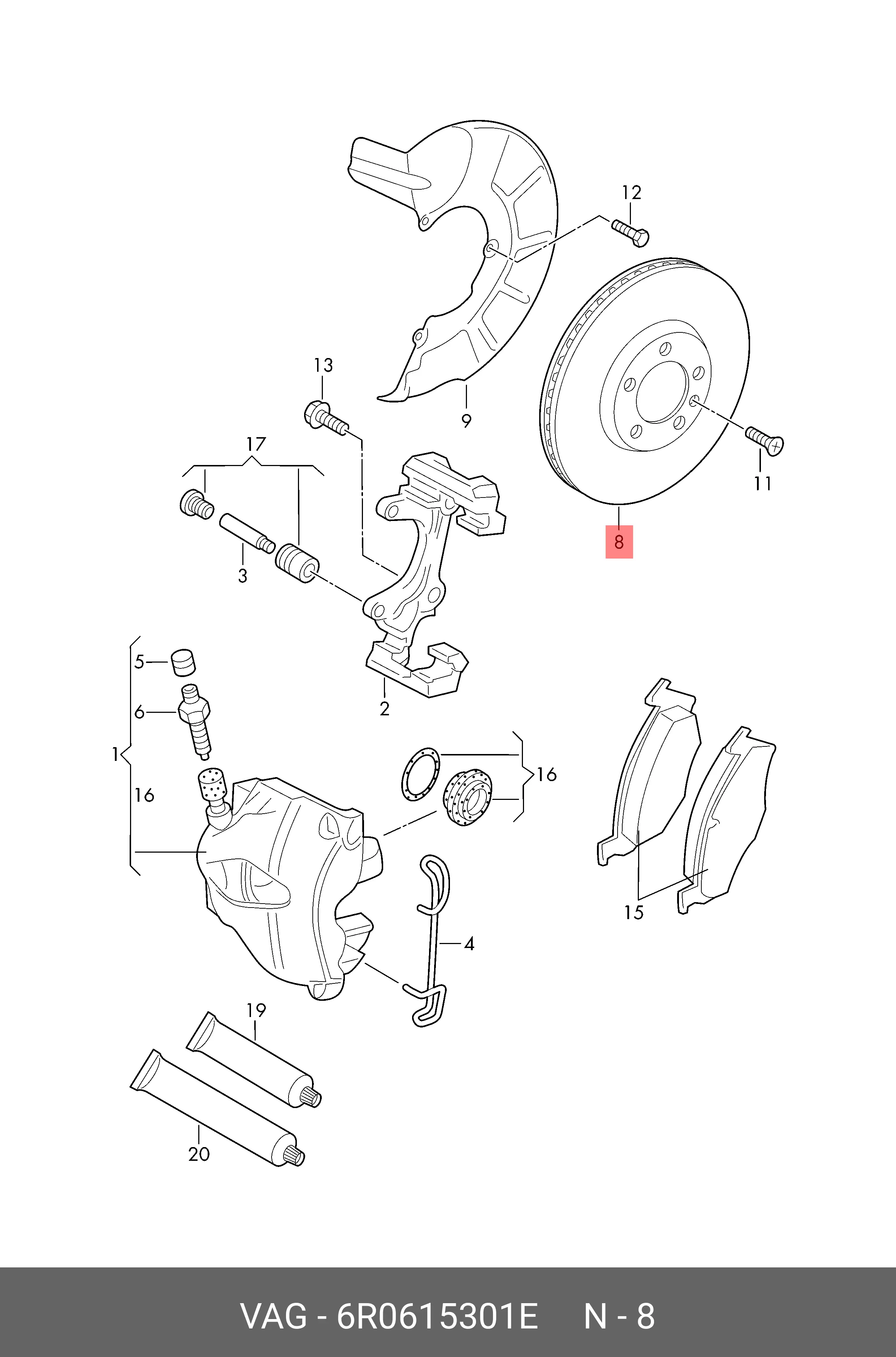 VAG 6R0615301E ROTOR DISC