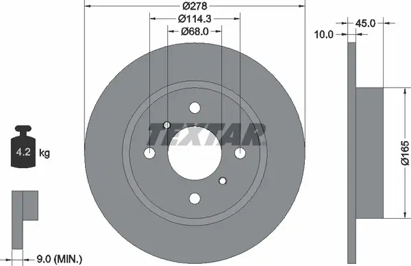 TEXTAR 92128700 ROTOR DISC