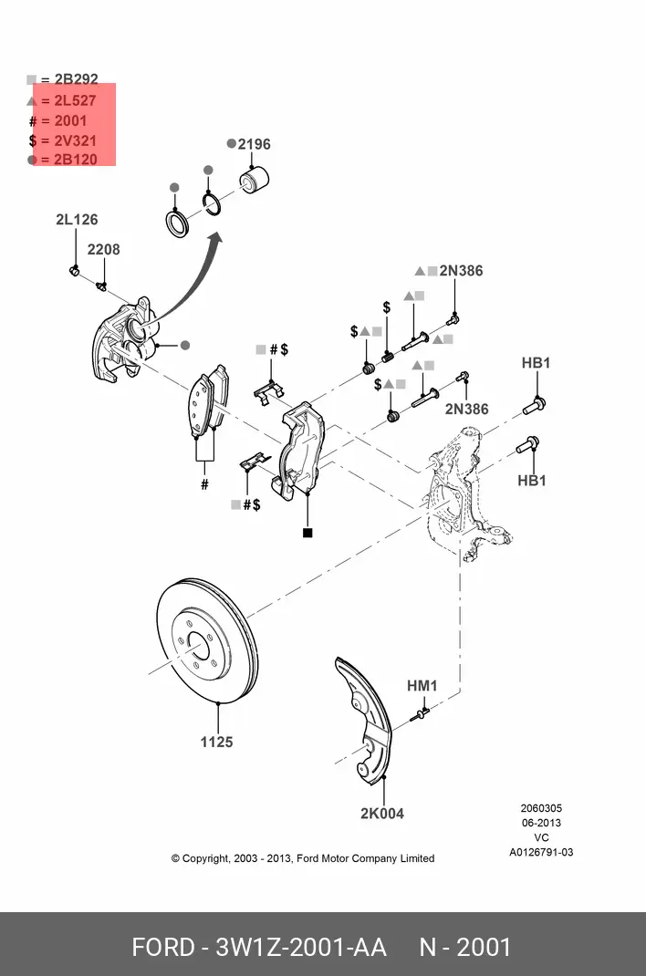 FORD 3W1Z-2001-AA BRAKE PADS