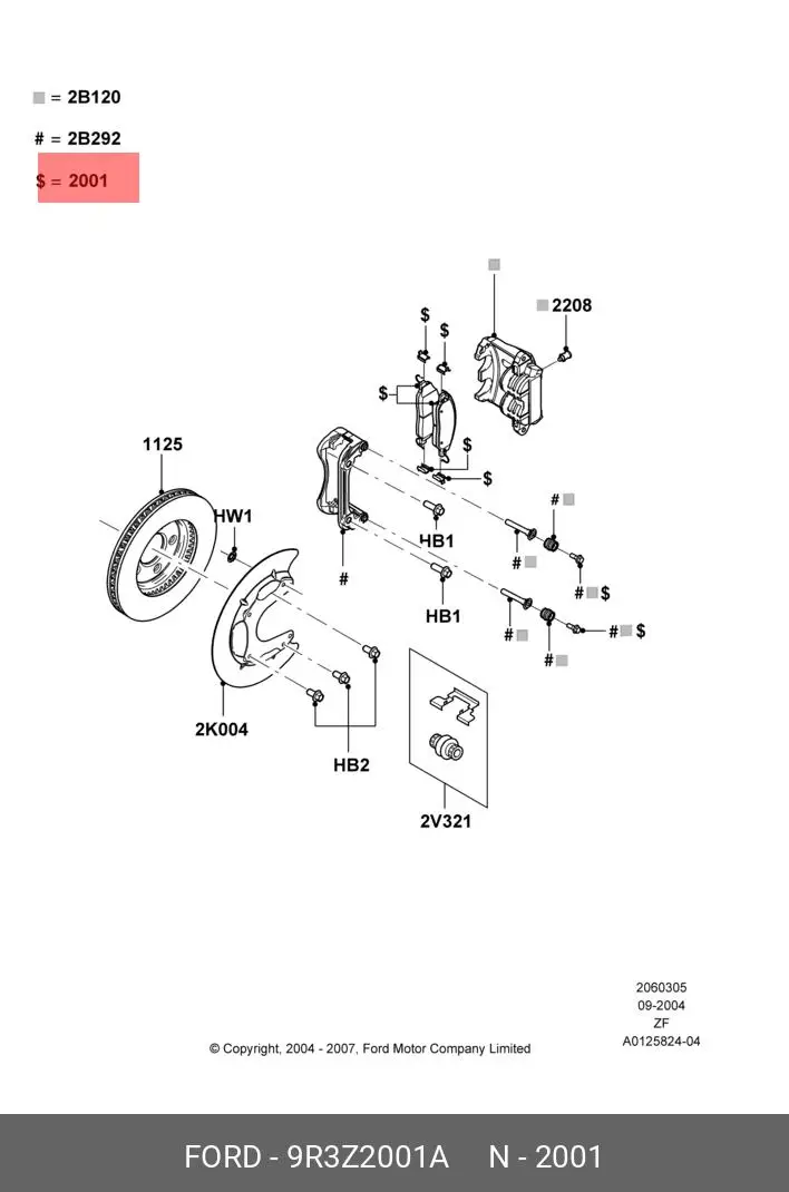 FORD 9R3Z-2001-A BRAKE PADS