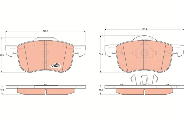 TRW GDB1388 BRAKE PADS