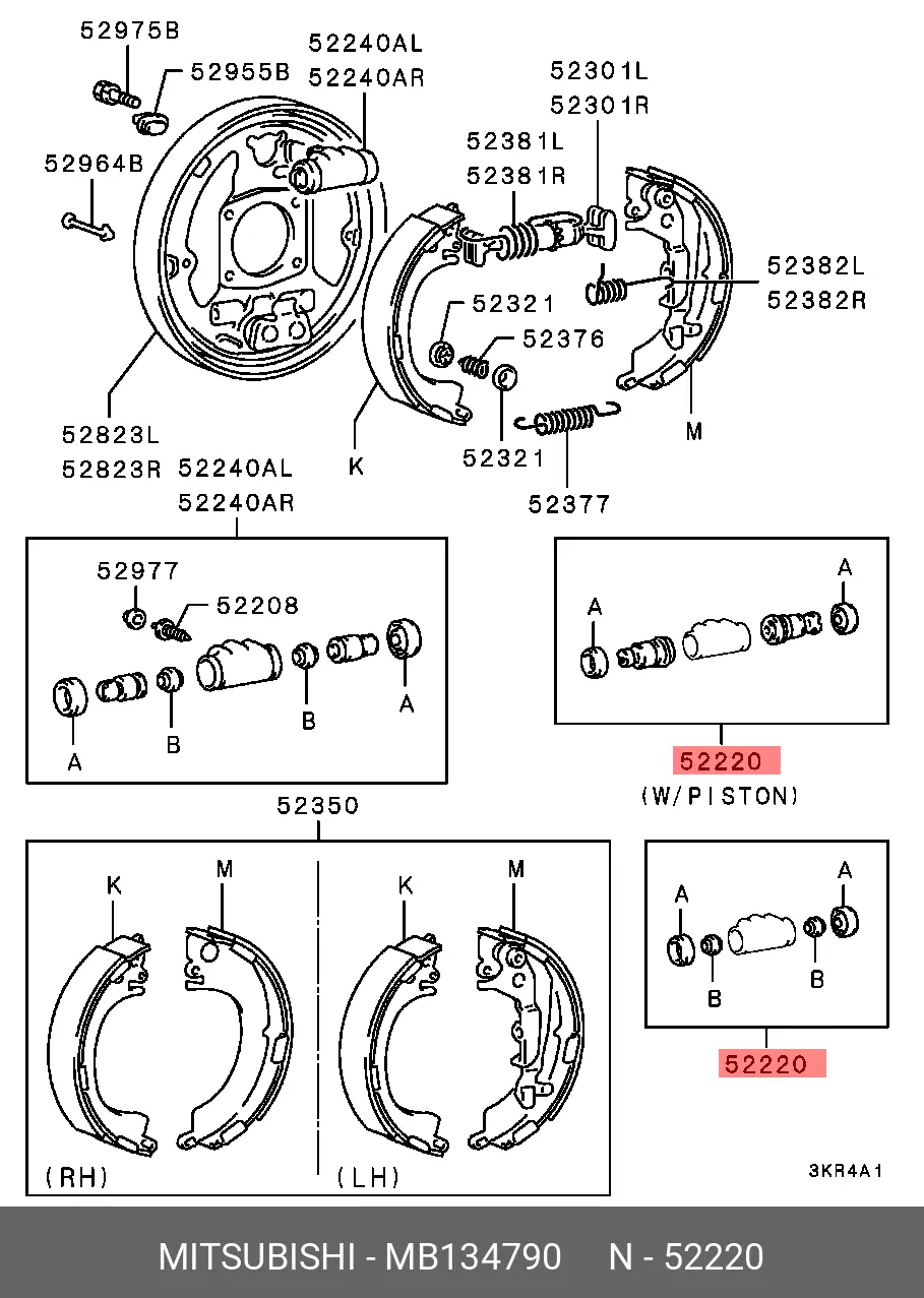 MITSUBISHI MB134790 WHEEL CYLINDER KIT