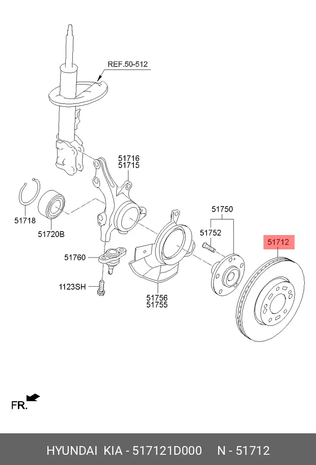 KIA 51712-1D000 ROTOR DISC