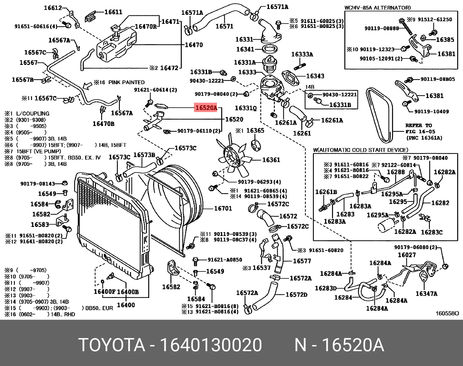 TOYOTA 16401-30020 RADIATOR CAP