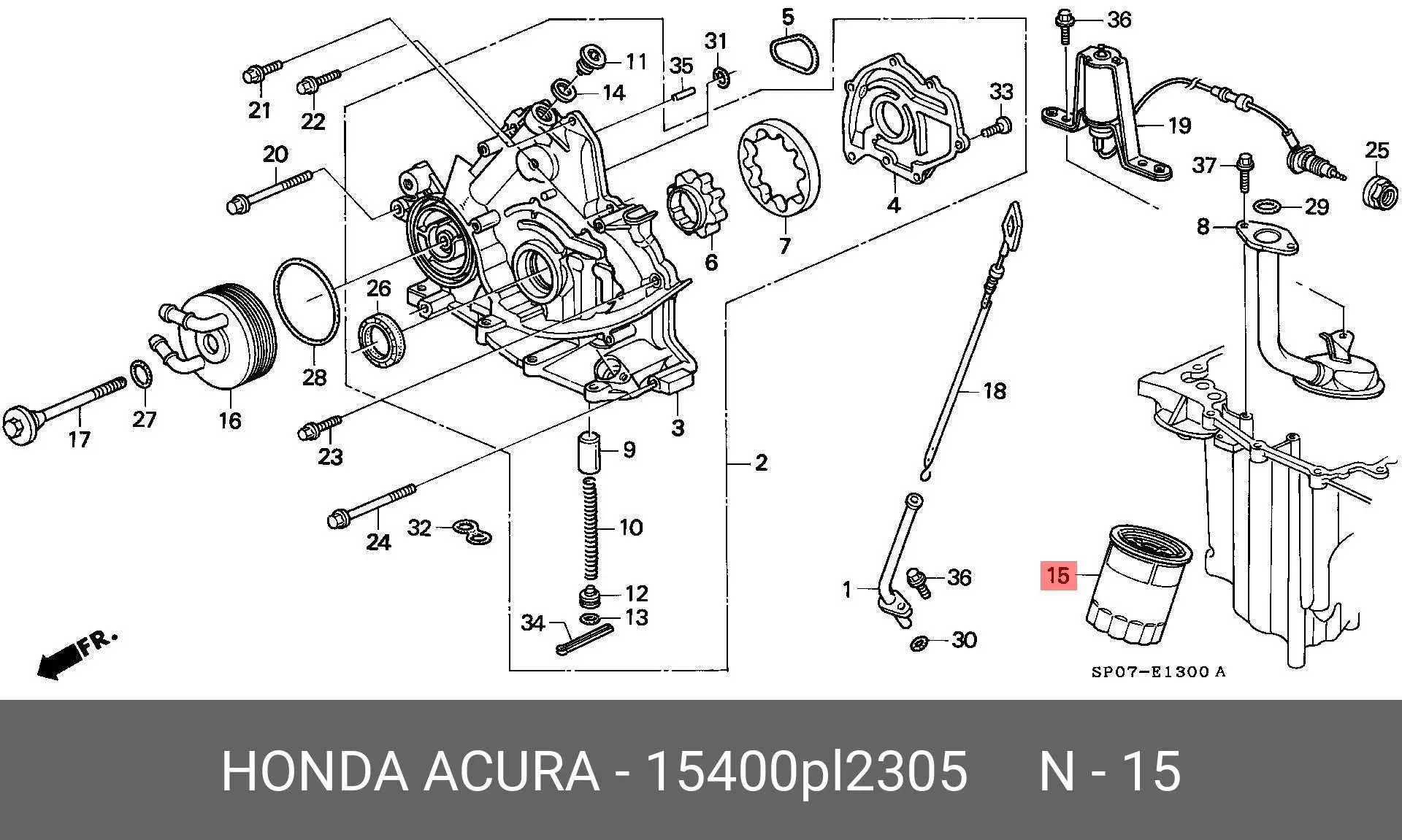 HONDA 15400-PL2-305 OIL FILTER (SPIN-ON)