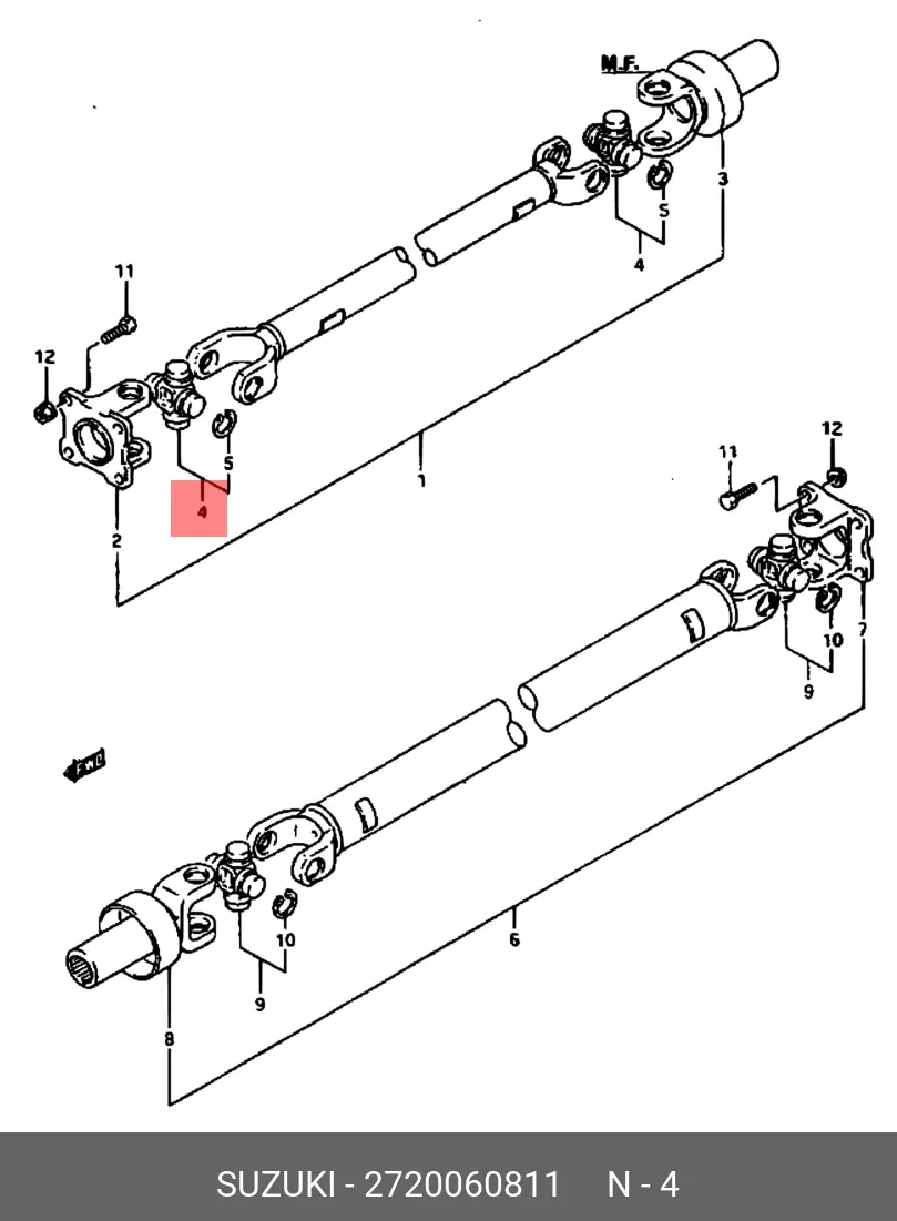 SUZUKI 27200-60811 U-JOINT