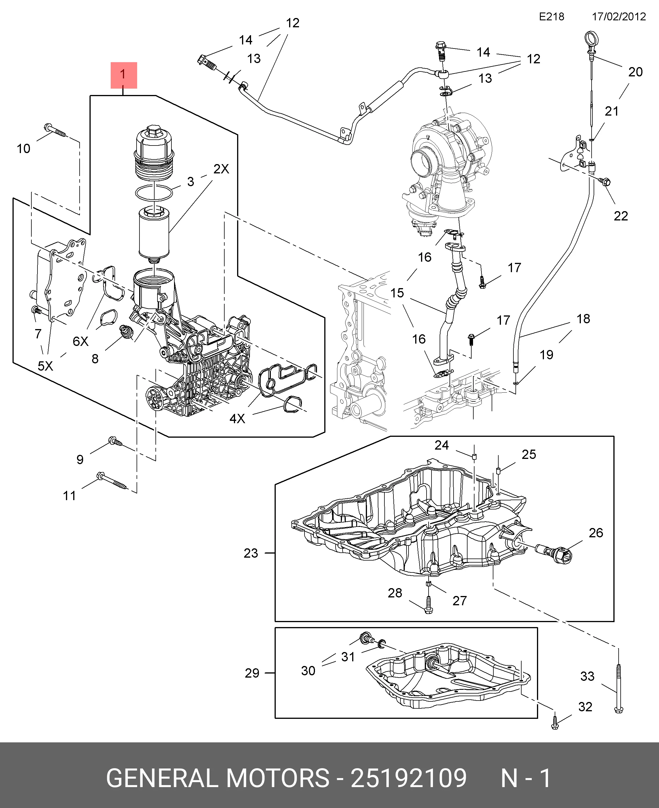 GM 25192109 OIL FILTER (ELEMENT)