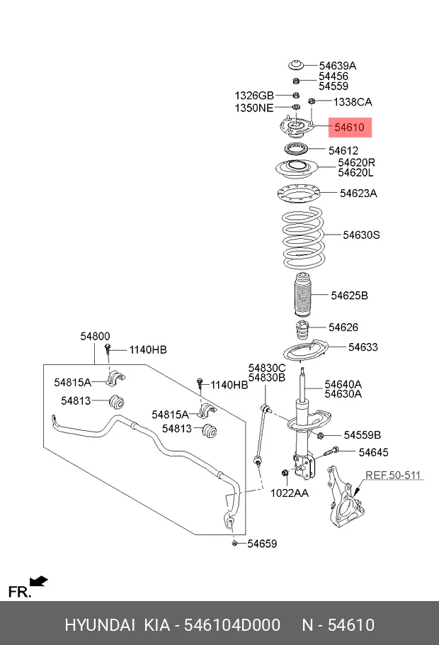 KIA 54610-4D000 SHOCK ABSORBER MOUNTING