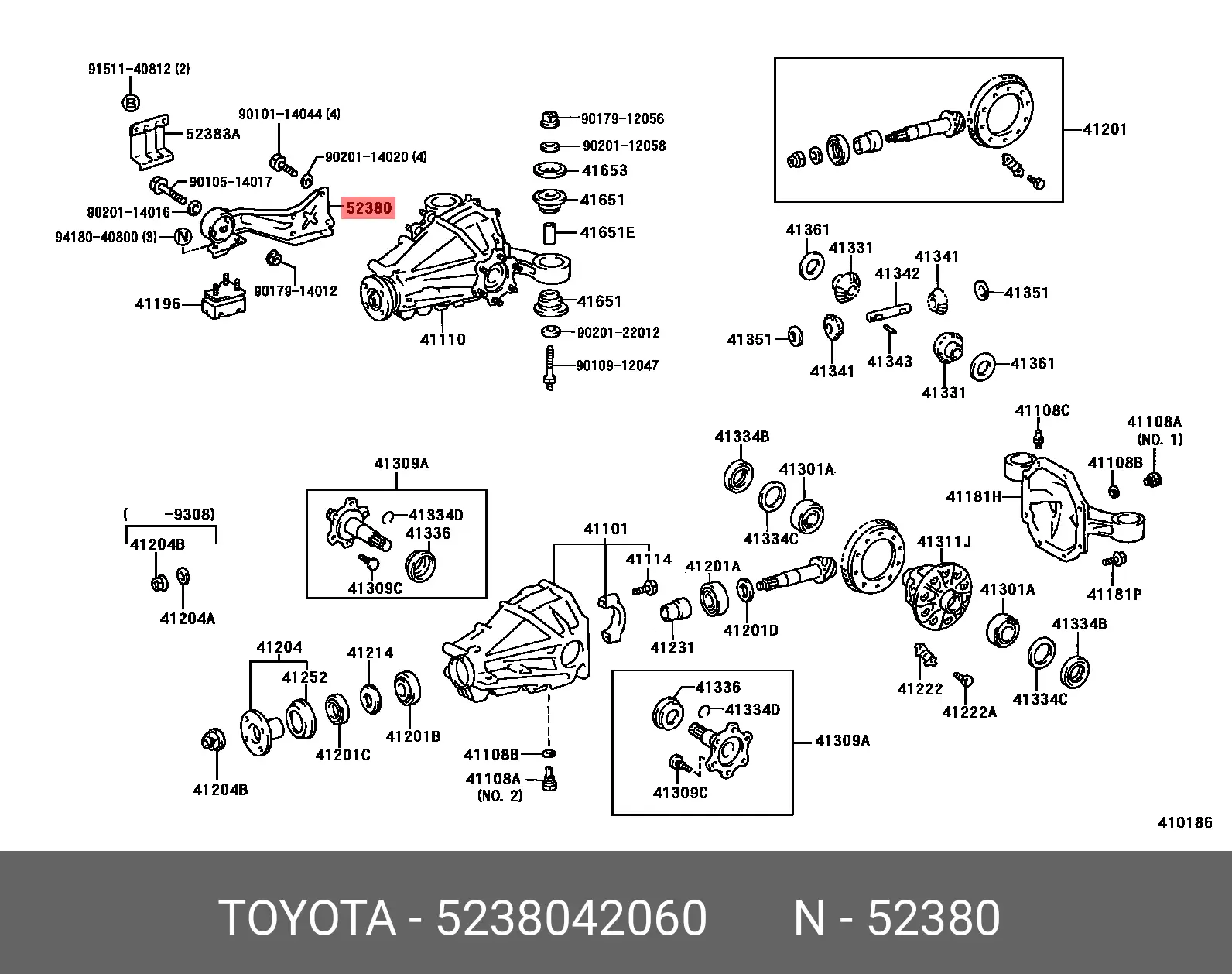 TOYOTA 52380-42060 52380-42071, 52380-42010