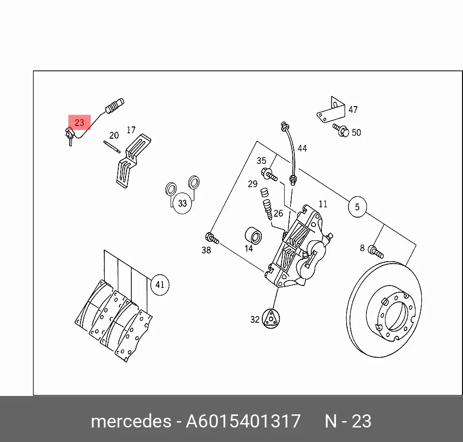MERCEDES-BENZ A 601 540 13 17 WIRE-SENSOR