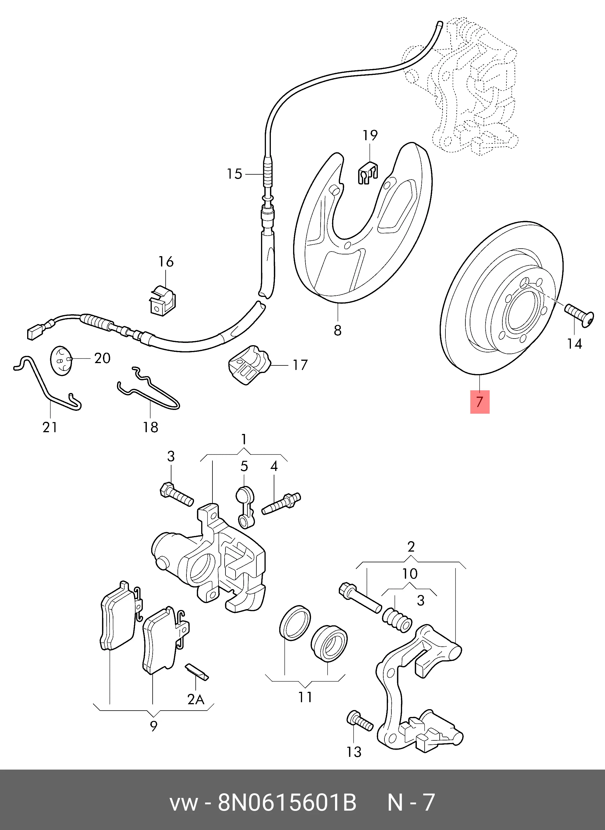 VAG 8N0 615 601 B ROTOR DISC