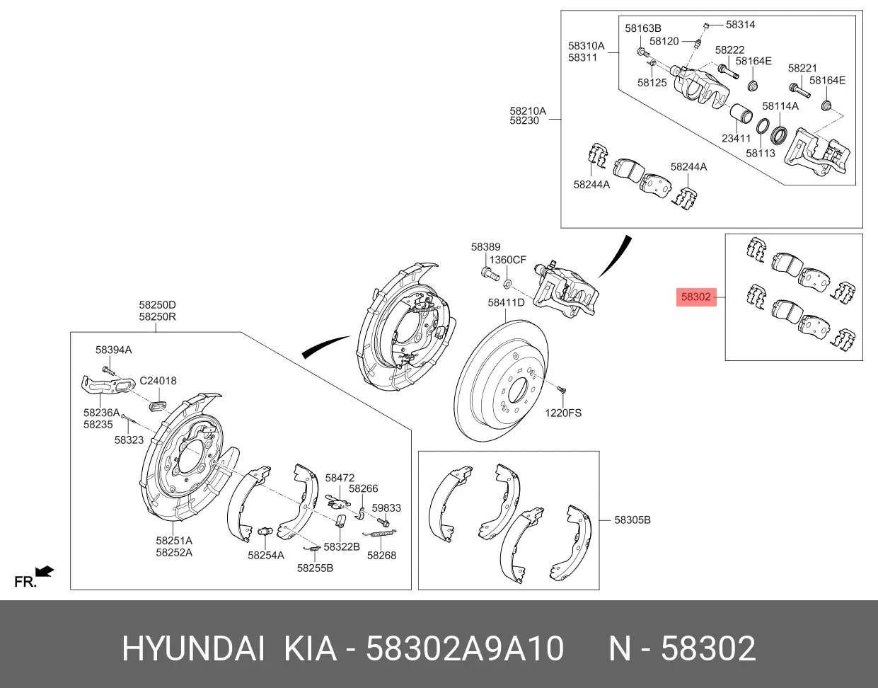 KIA 58302-A9A10 BRAKE PADS