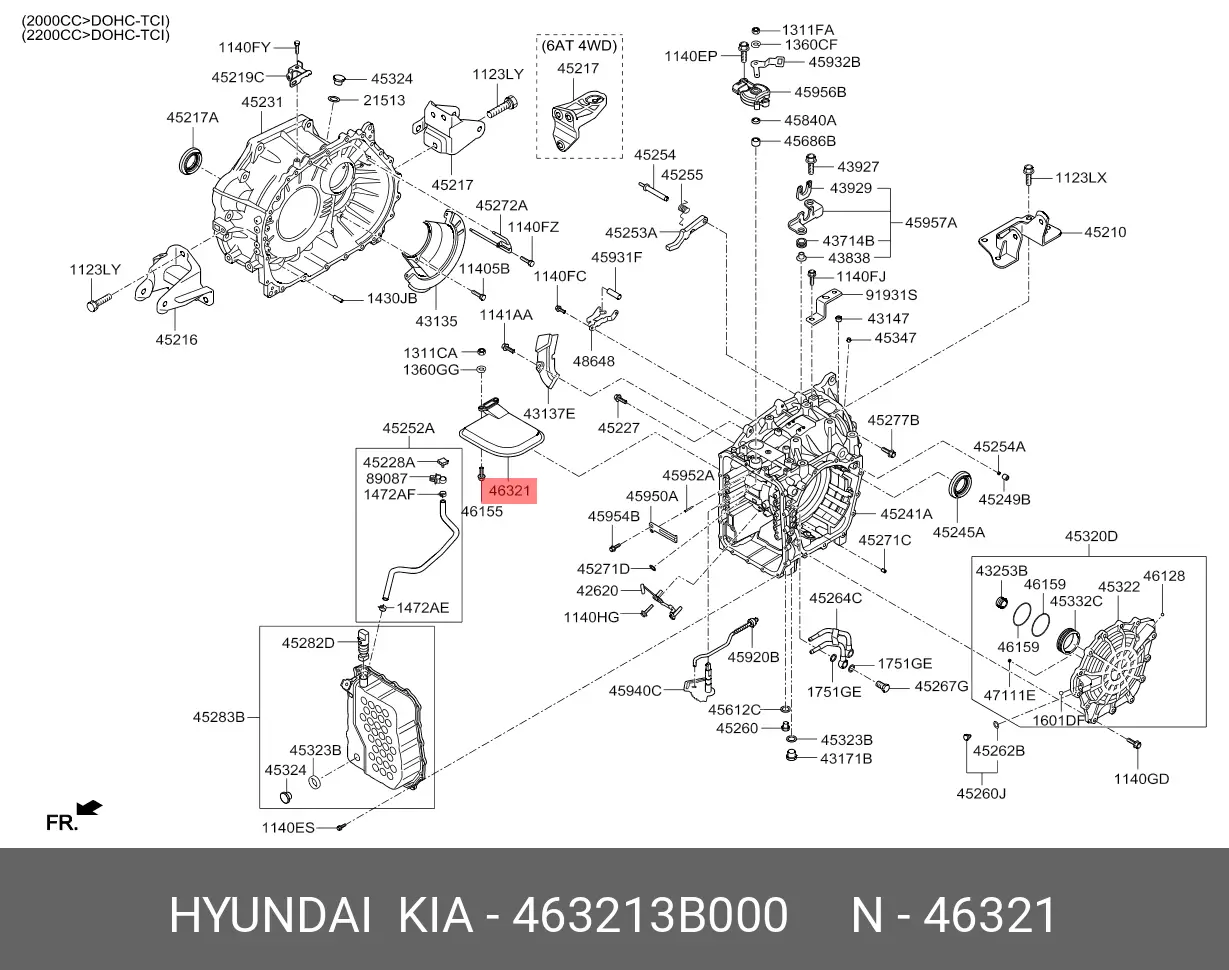 KIA 46321-3B000 TRANSMISSION FILTER