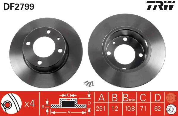 TRW DF2799 ROTOR DISC