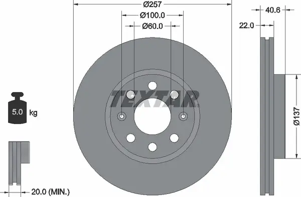 TEXTAR 92145703 ROTOR DISC