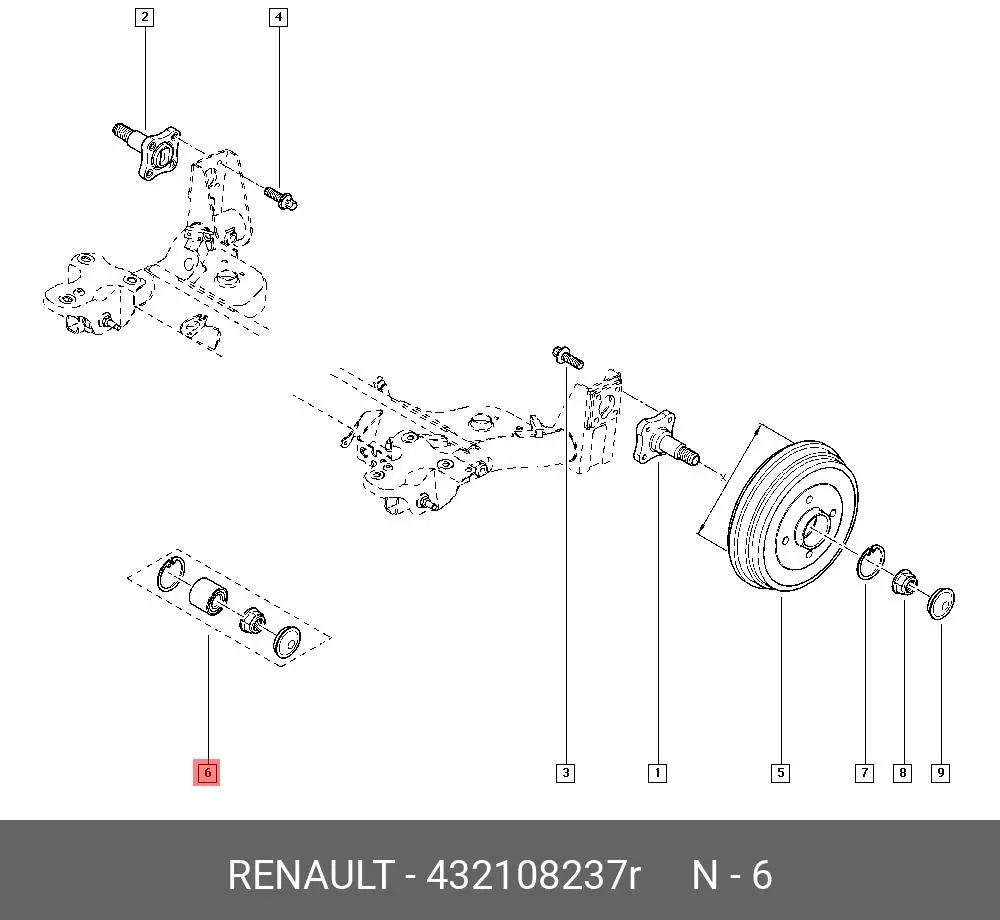RENAULT 43 21 082 37R WHEEL BEARING/SEAL KIT
